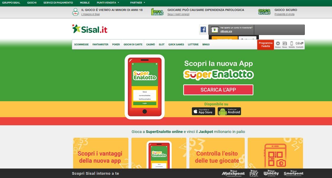 Sisal Match Point 225€ Offerti